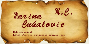 Marina Čukalović vizit kartica